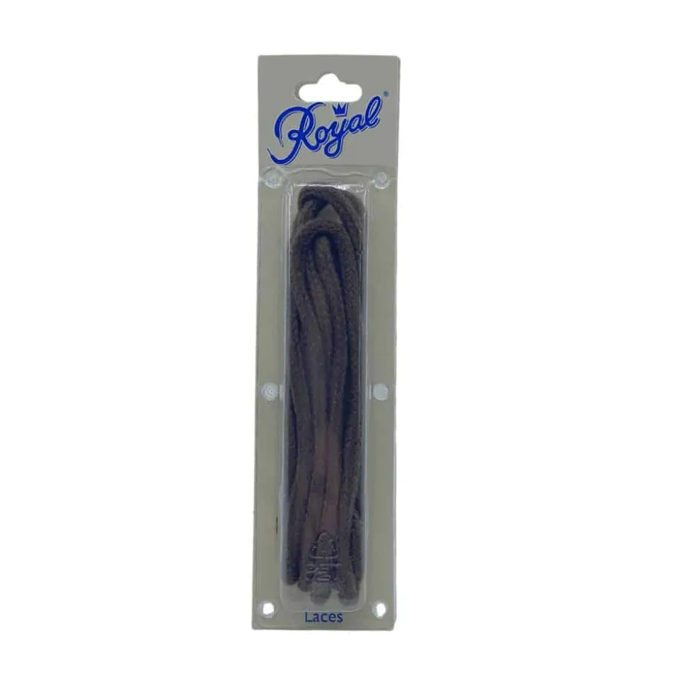 Royal Rund Snørebånd Brun 65 cm